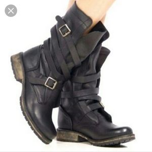 Steve Madden Bandit Black Leather Boot Size 8